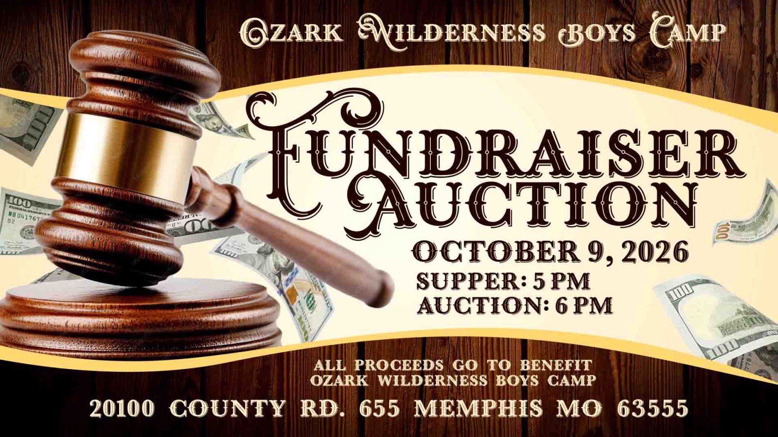 Fundraiser Auction For Ozark Wilderness Boys Camp